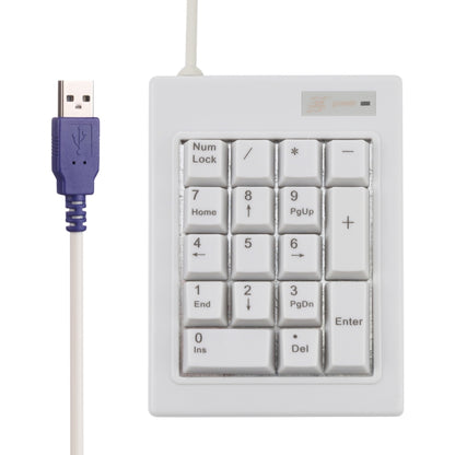 DX-17A 17-keys USB Wired Mechanical Black Shaft Mini Numeric Keyboard, DX-17A