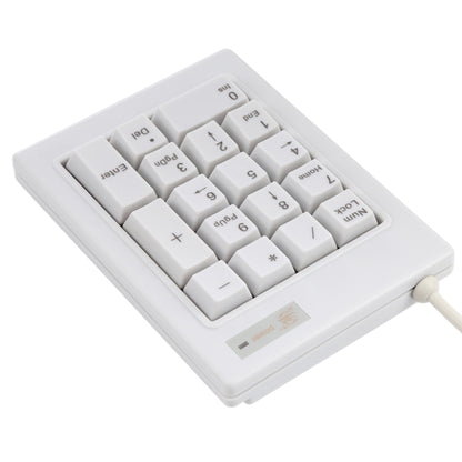 DX-17A 17-keys USB Wired Mechanical Black Shaft Mini Numeric Keyboard, DX-17A