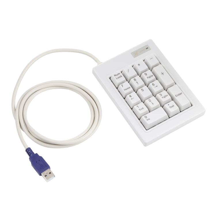 DX-17A 17-keys USB Wired Mechanical Black Shaft Mini Numeric Keyboard, DX-17A