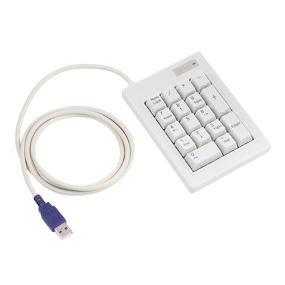 DX-17A 17-keys USB Wired Mechanical Black Shaft Mini Numeric Keyboard, DX-17A