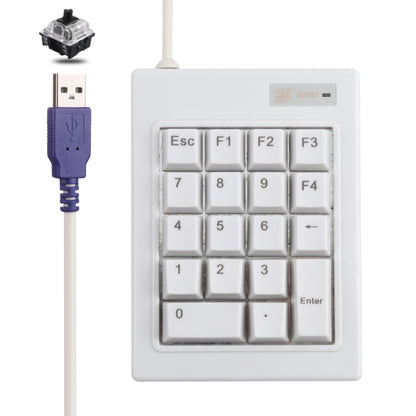 DX-18A 18-keys USB Wired Mechanical Black Shaft Mini Numeric Keyboard, DX-18A