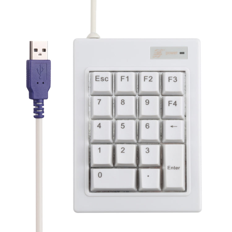 DX-18A 18-keys USB Wired Mechanical Black Shaft Mini Numeric Keyboard, DX-18A