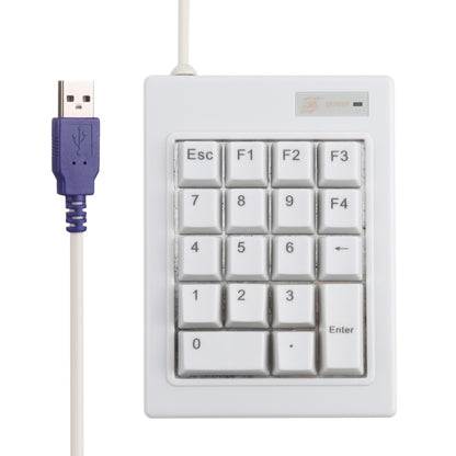 DX-18A 18-keys USB Wired Mechanical Black Shaft Mini Numeric Keyboard, DX-18A