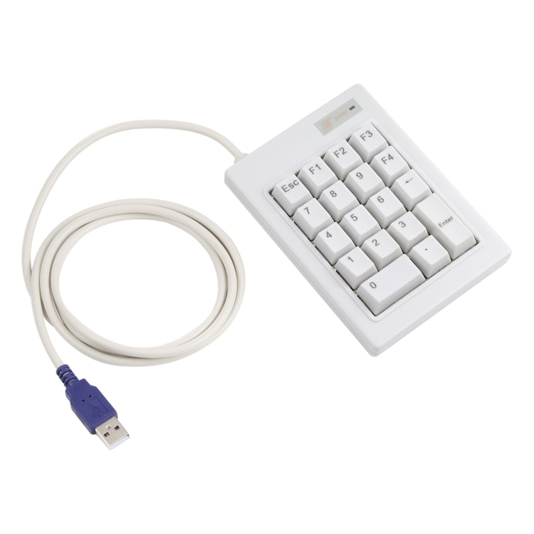 DX-18A 18-keys USB Wired Mechanical Black Shaft Mini Numeric Keyboard, DX-18A