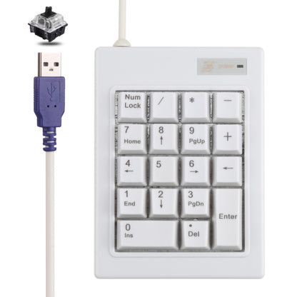 DX-18B 18-keys USB Wired Mechanical Black Shaft Mini Numeric Keyboard, DX-18B