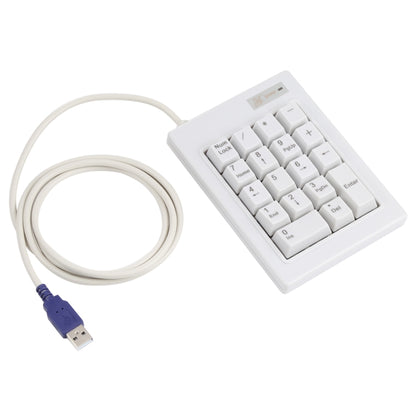 DX-18B 18-keys USB Wired Mechanical Black Shaft Mini Numeric Keyboard, DX-18B