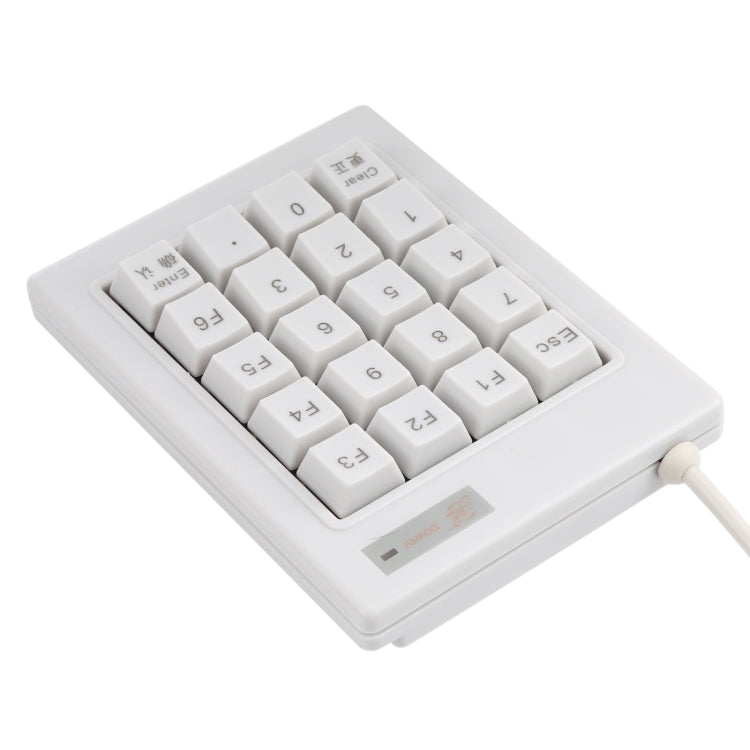 DX-20A 20-keys USB Wired Mechanical Black Shaft Mini Numeric Keyboard, DX-20A