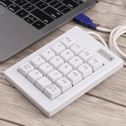 DX-20A 20-keys USB Wired Mechanical Black Shaft Mini Numeric Keyboard, DX-20A