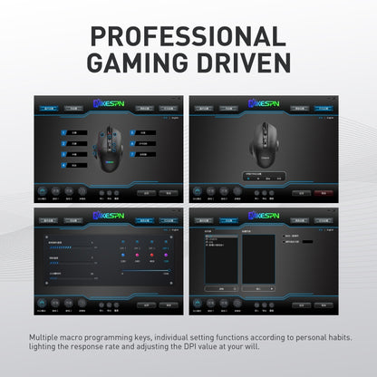 MKESPN X11 7-buttons 7200DPI RGB Wired Macro-definition Gaming Mouse, x11