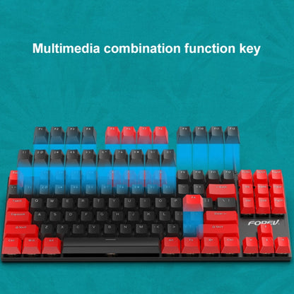 FOREV FV-301 87-keys Blue Axis Mechanical Gaming Keyboard, Cable Length: 1.6m, Black + Grey, Black + Red, White + Pink, White + Green, White + Blue, White + Yellow
