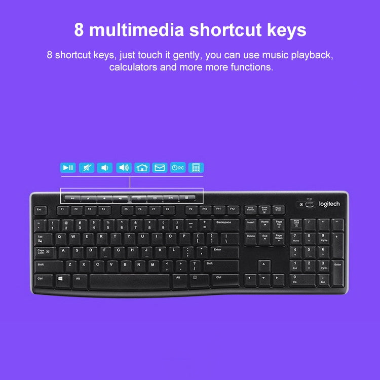 Logitech K270 Single Wireless Ultra-thin Silent Keyboard