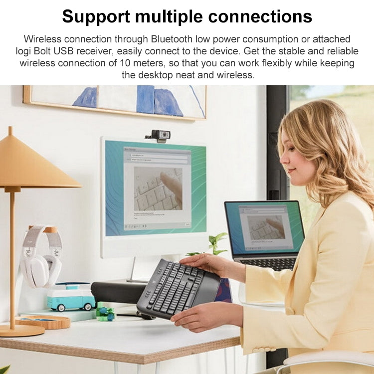 Logitech K650 Wireless Bluetooth Dual Mode Silent Keyboard