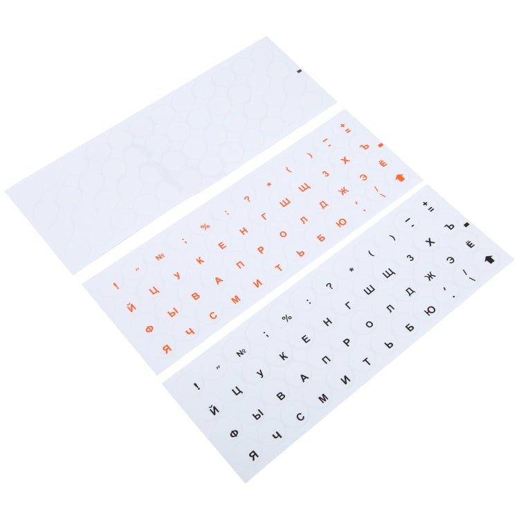 2pcs Round Transparent Keyboard Stickers Russian Key Protector