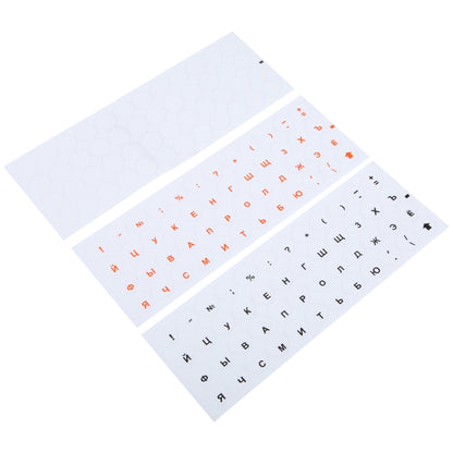 2pcs Round Transparent Keyboard Stickers Russian Key Protector