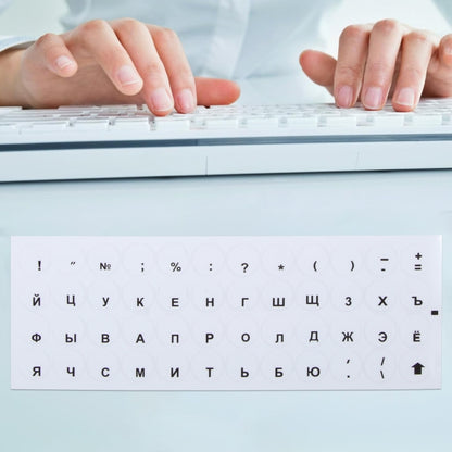 2pcs Round Transparent Keyboard Stickers Russian Key Protector