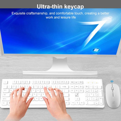 ZGB 8810 Mute Wireless Keyboard + Mouse Set, 8810 (Black), 8810 (White)
