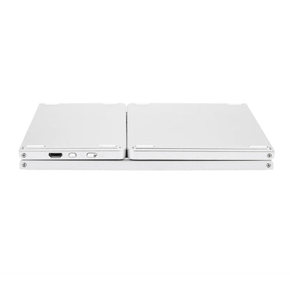 B033 Rechargeable 3-Folding 64 Keys Bluetooth Wireless Keyboard with Touchpad, 3-Folding 64 Keys with Touchpad White