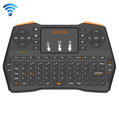 VIBOTON i8 Plus Updated 2.4GHz QWERT Mini Wireless Keyboard with Touchpad for TV Box, Mi Box, Computer, Tablet, Laptop and Projector(Black), Wireless Keyboard