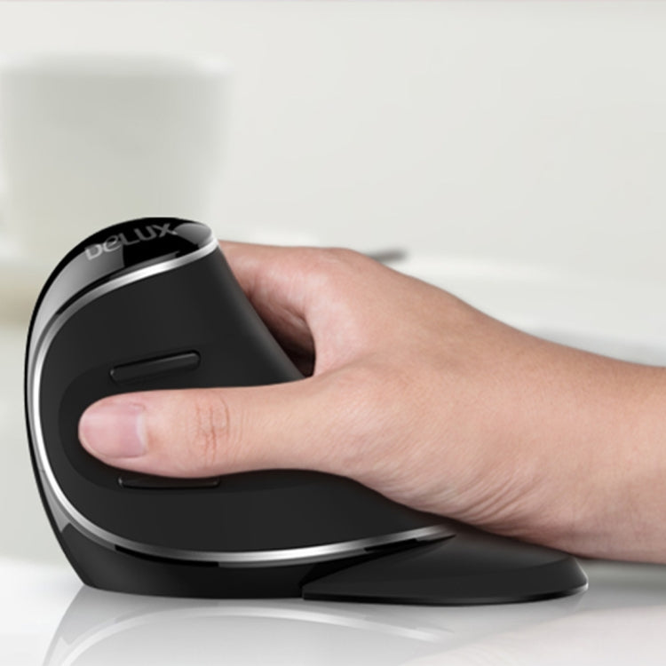 DELUX M618 Plus 2.4G 1600DPI Wireless Portable Vertical Ergonomic Mouse, 1600DPI Wireless