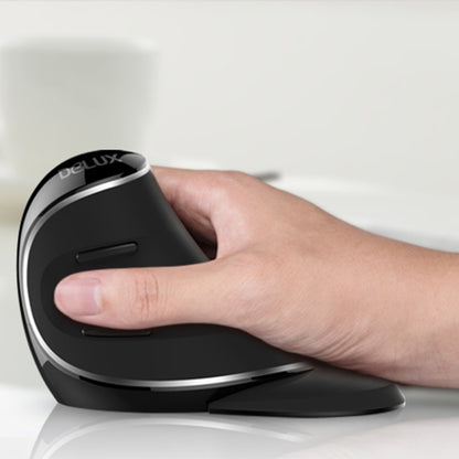DELUX M618 Plus 2.4G 1600DPI Wireless Portable Vertical Ergonomic Mouse, 1600DPI Wireless