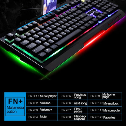 ZGB G700 104 Keys USB Wired Mechanical Feel Glowing Metal Panel Suspension Gaming Keyboard with Phone Holder
