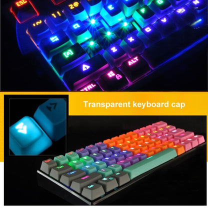 ABS Translucent Keycaps, OEM Highly Mechanical Keyboard, Universal Game Keyboard, Black, Blue