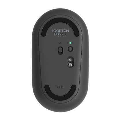 Logitech Pebble Cobblestone Shape Thin 3-keys 1000DPI Mute Wireless Bluetooth Optical Mouse, Wireless Range: 10m