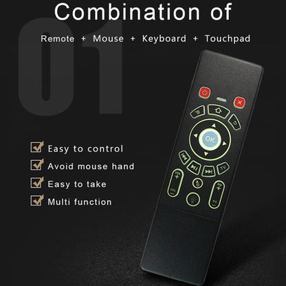 T6 Colorful Light Version Air Mouse 2.4GHz Wireless Keyboard Remote Controller with Touchpad & IR Learning for PC, Android TV Box / Smart TV, Multi-media Devices, T6