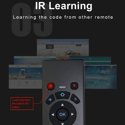 T6 Colorful Light Version Air Mouse 2.4GHz Wireless Keyboard Remote Controller with Touchpad & IR Learning for PC, Android TV Box / Smart TV, Multi-media Devices, T6