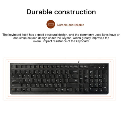 Lenovo K5819 Office Simple Ultra-thin Wired Keyboard, K5819 (Black)