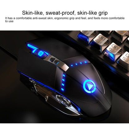 YINDIAO K002 USB Wired Mechanical Feel RGB Backlight Keyboard + Optical Silent Mouse Set, RGB Backlight / Silent / Black, RGB Backlight / White