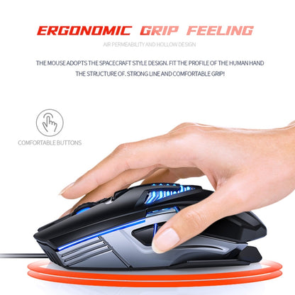 YINDIAO G4 3200DPI 4-modes Adjustable 7-keys RGB Light Programmable Wired Gaming Mouse