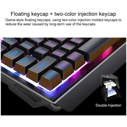 YINDIAO V2 Mechanical Feel Gaming Keyboard Mouse Set (Black Orange Yellow Light), KB5790A, KB5790B, KB5790C, KB5790D