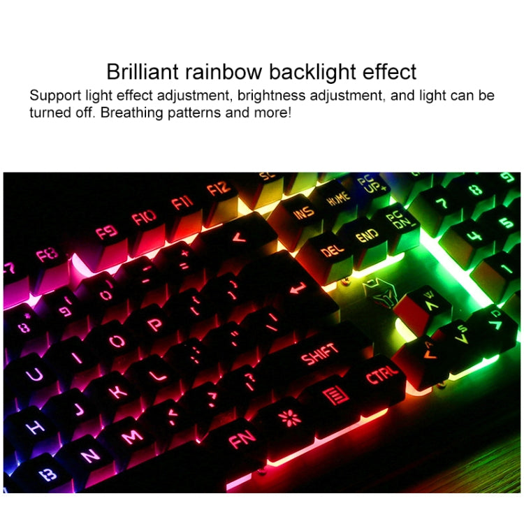 YINDIAO V2 Mechanical Feel Gaming Keyboard Mouse Set (Black Orange Yellow Light), KB5790A, KB5790B, KB5790C, KB5790D