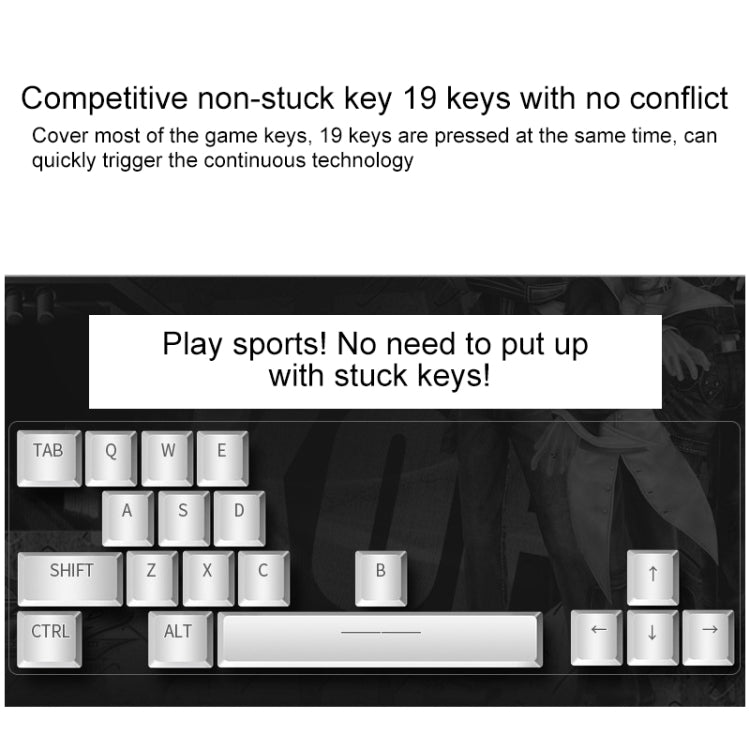 YINDIAO V2 Mechanical Feel Gaming Keyboard Mouse Set (Black Orange Yellow Light), KB5790A, KB5790B, KB5790C, KB5790D