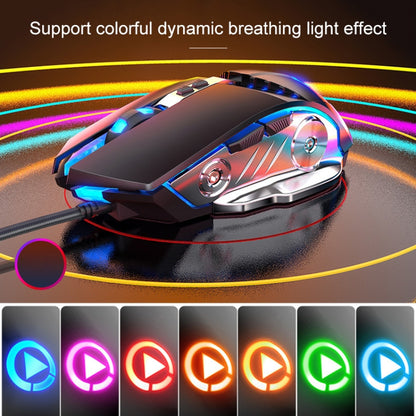 YINDIAO V2 Mechanical Feel Gaming Keyboard Mouse Set (Black Orange Yellow Light), KB5790A, KB5790B, KB5790C, KB5790D