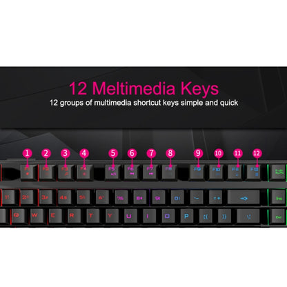iMICE AK-600 Wired USB Floating Keycap Characters Glow Backlit Gaming Keyboard, Glow Backlit (Black)