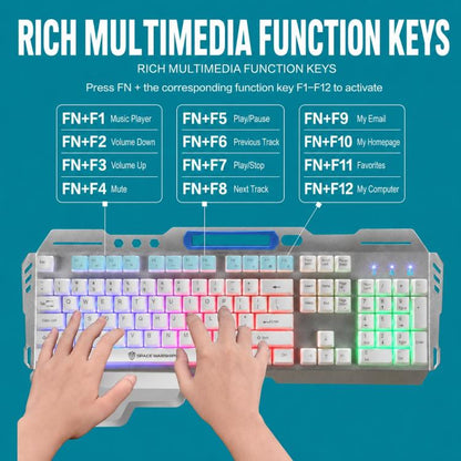 SHIPADOO GK70 Chicken Version Wired RGB Floating Detachable Hand Rest Character Rainbow Translucent Gaming Keyboard, Rainbow Translucent (Chicken Version)