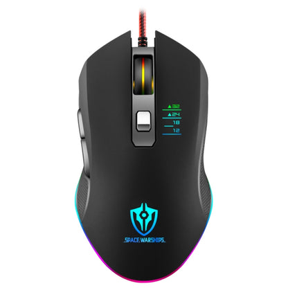SHIPADOO GM3 3600 DPI Four-speed Adjustable Four-button Cool Colorful Respiration Light Gaming Wired Mouse