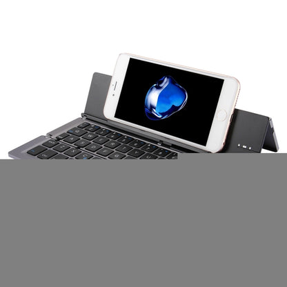 F18 Ultra-slim Rechargeable Foldable 58 Keys Bluetooth Wireless Keyboard with Holder