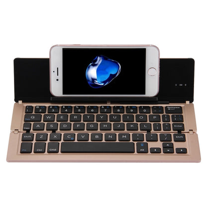 F18 Ultra-slim Rechargeable Foldable 58 Keys Bluetooth Wireless Keyboard with Holder