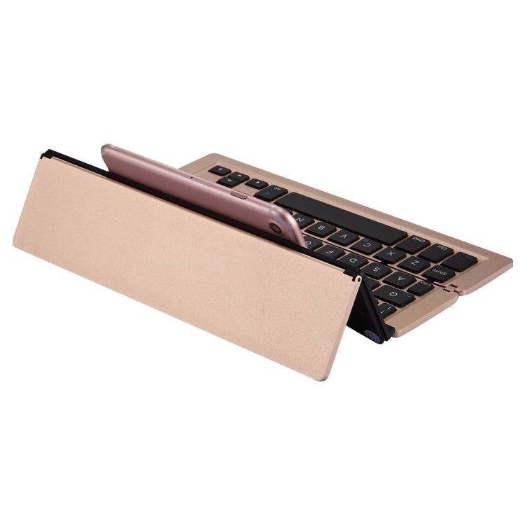 F18 Ultra-slim Rechargeable Foldable 58 Keys Bluetooth Wireless Keyboard with Holder