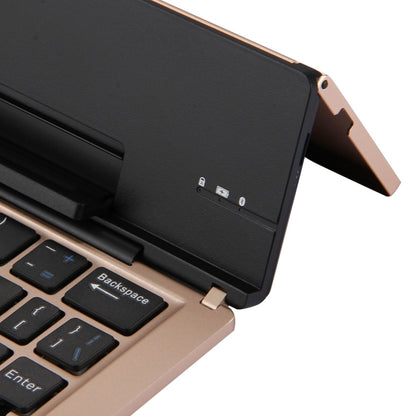 F18 Ultra-slim Rechargeable Foldable 58 Keys Bluetooth Wireless Keyboard with Holder