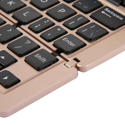 F18 Ultra-slim Rechargeable Foldable 58 Keys Bluetooth Wireless Keyboard with Holder