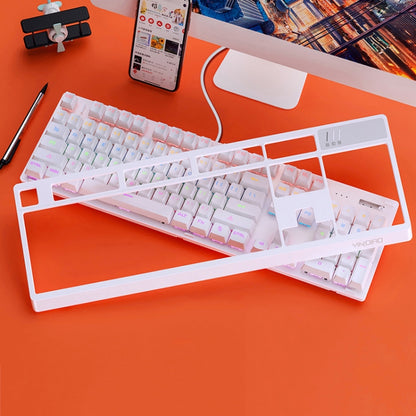 YINDIAO K300 USB Detachable Panel Mechanical Lighting Blue Shaft Gaming Wired Keyboard