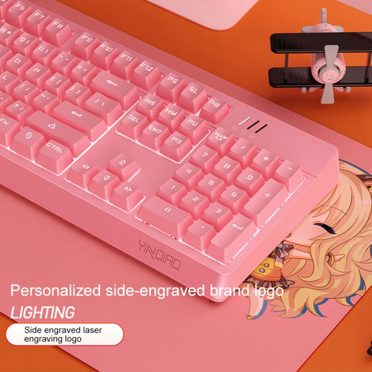 YINDIAO K300 USB Detachable Panel Mechanical Lighting Blue Shaft Gaming Wired Keyboard