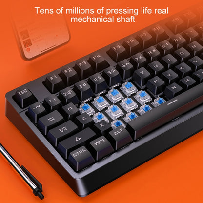 YINDIAO K300 USB Detachable Panel Mechanical Lighting Blue Shaft Gaming Wired Keyboard