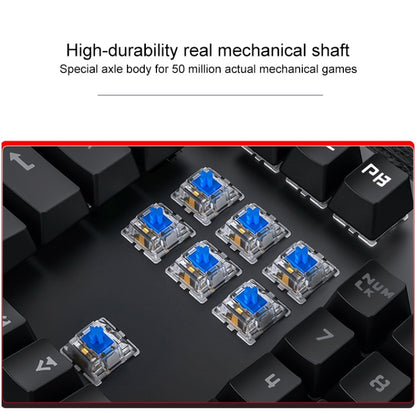YINDIAO Electroplating Punk Mixed Light USB Mechanical Gaming Wired Keyboard, Blue Shaft, Electroplating Punk,Blue Shaft (Black), Electroplating Punk,Blue Shaft (White)