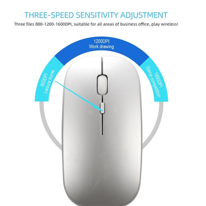HXSJ M90 2.4GHz Ultrathin Mute Rechargeable Dual Mode Wireless Bluetooth Notebook PC Mouse