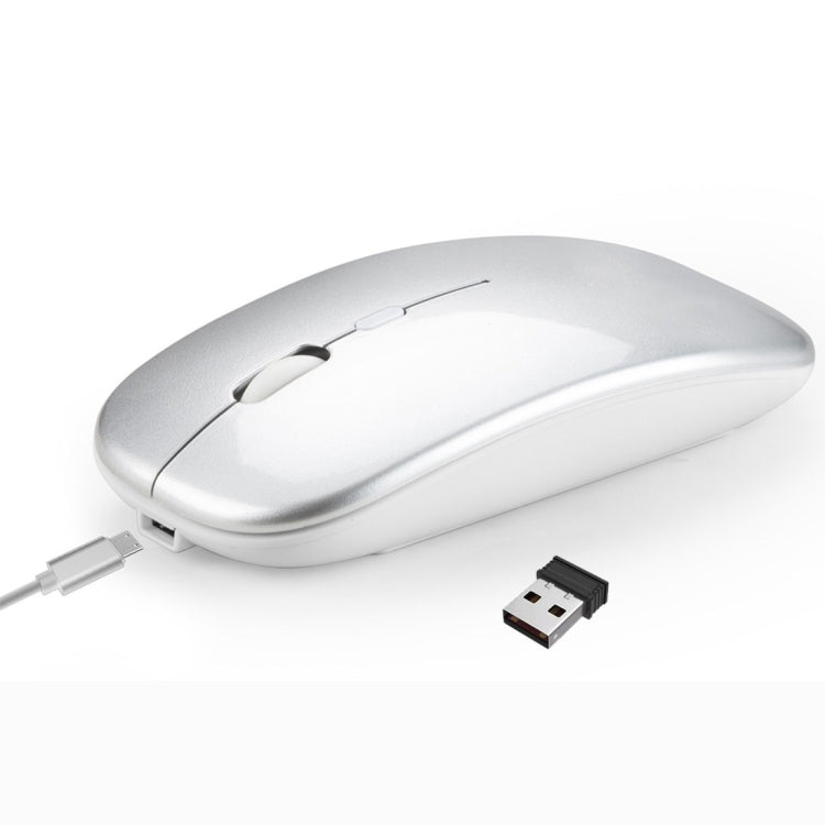 HXSJ M90 2.4GHz Ultrathin Mute Rechargeable Dual Mode Wireless Bluetooth Notebook PC Mouse